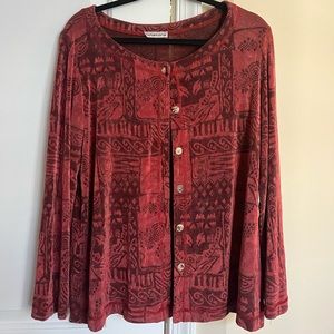 Notations Vintage Red Cardigan